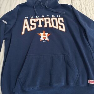 Stitches Navy Blue Astros Hoodie with Logo